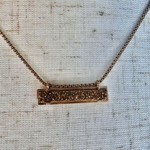 Kendra Scott Leanor rose gold drusy necklace